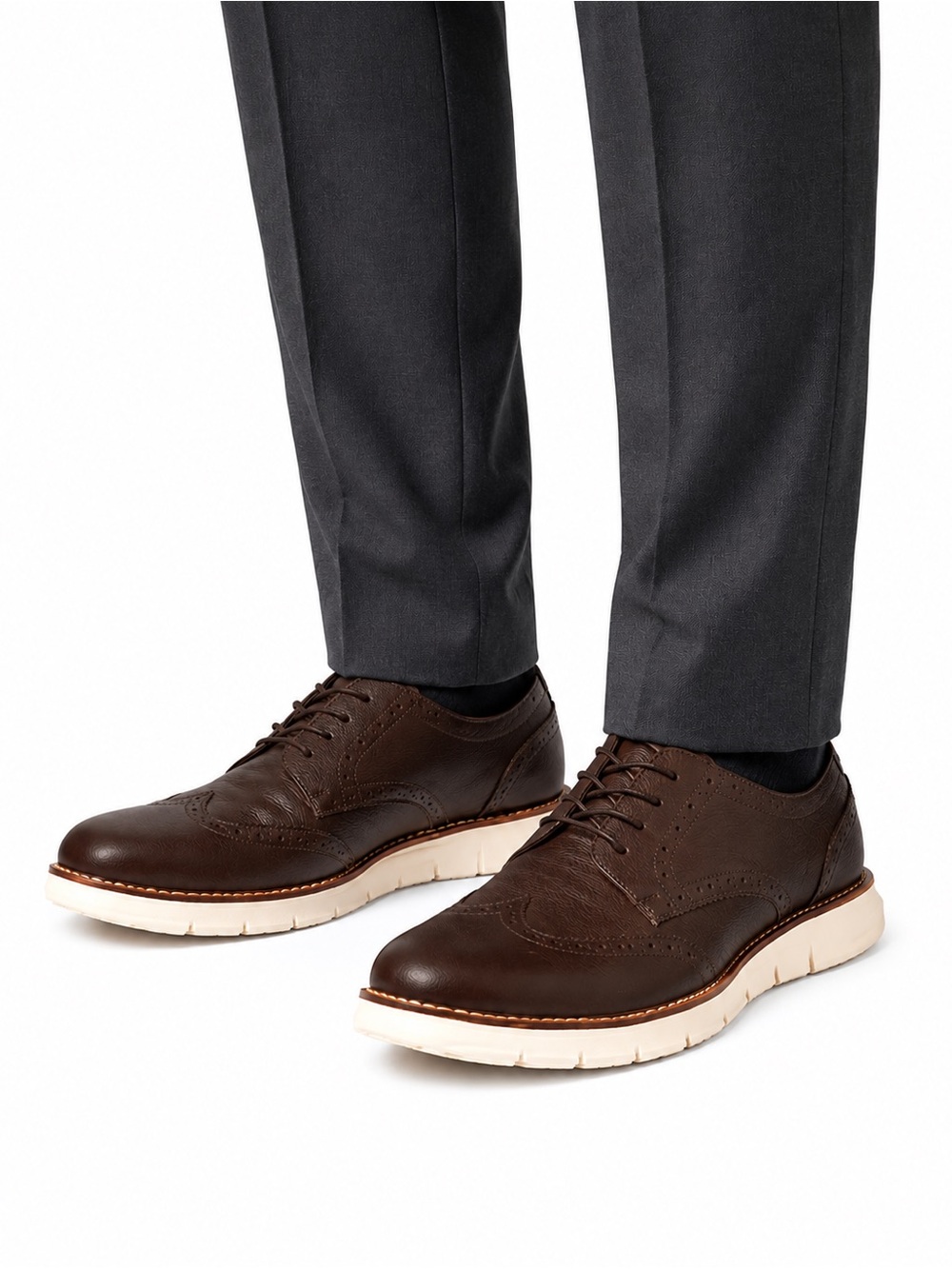 Size 13 Nautica Wingdeck Hybrid Oxford Dress Shoes Brown Leather